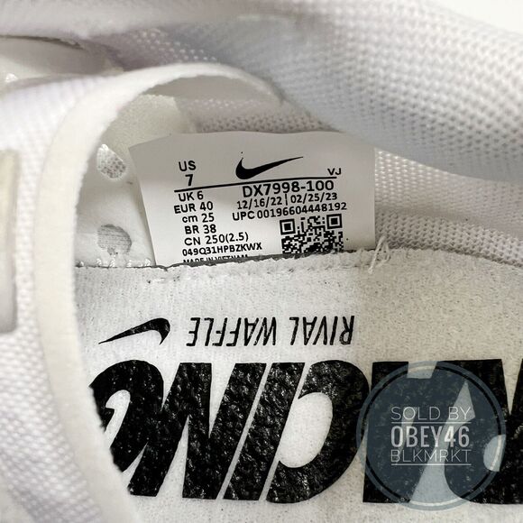 Nike Rival Waffle 6 Cross Country  White Black 7M 8.5W main image 7